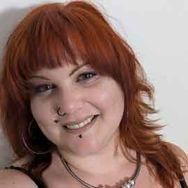Profile of a lady smiling